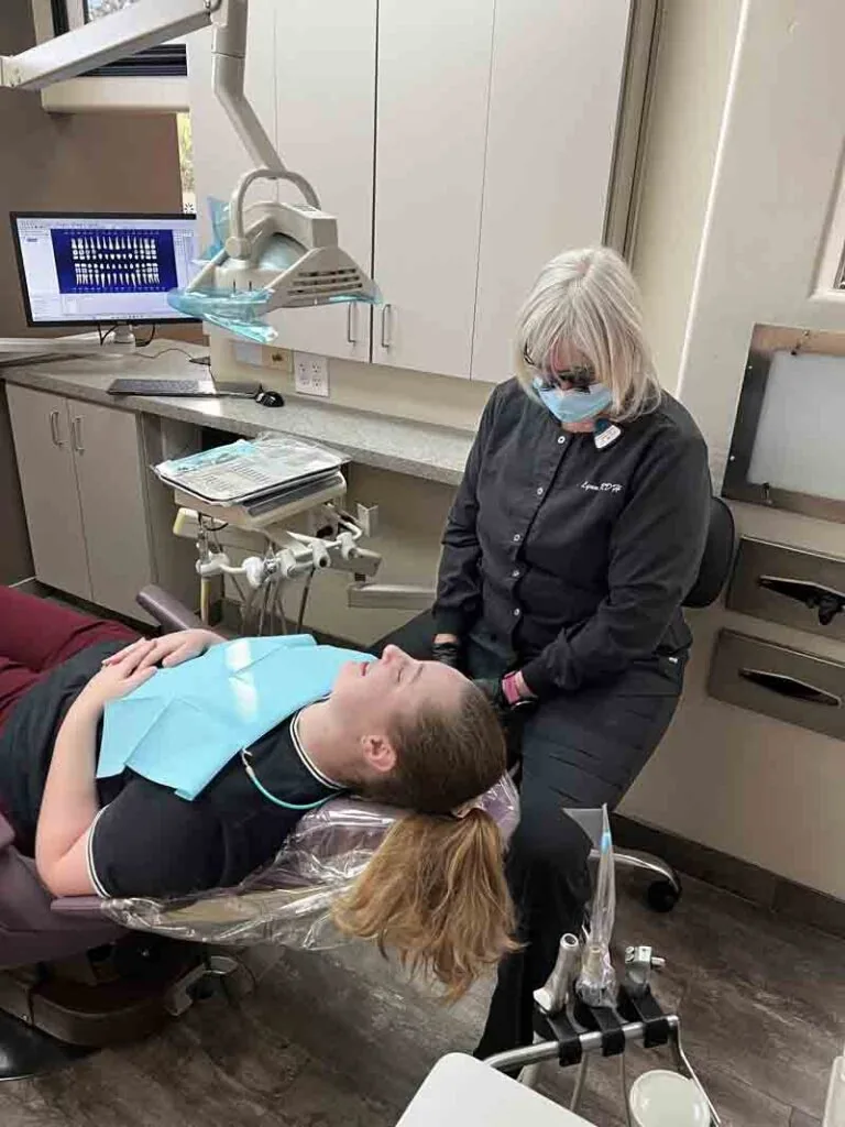 patient getting dental crowns in Scottsdale, AZ