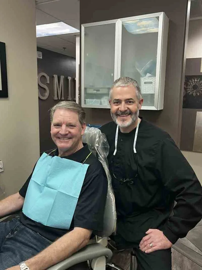 Dr. McCargar of Scottsdale Dental Arts with one of his patients